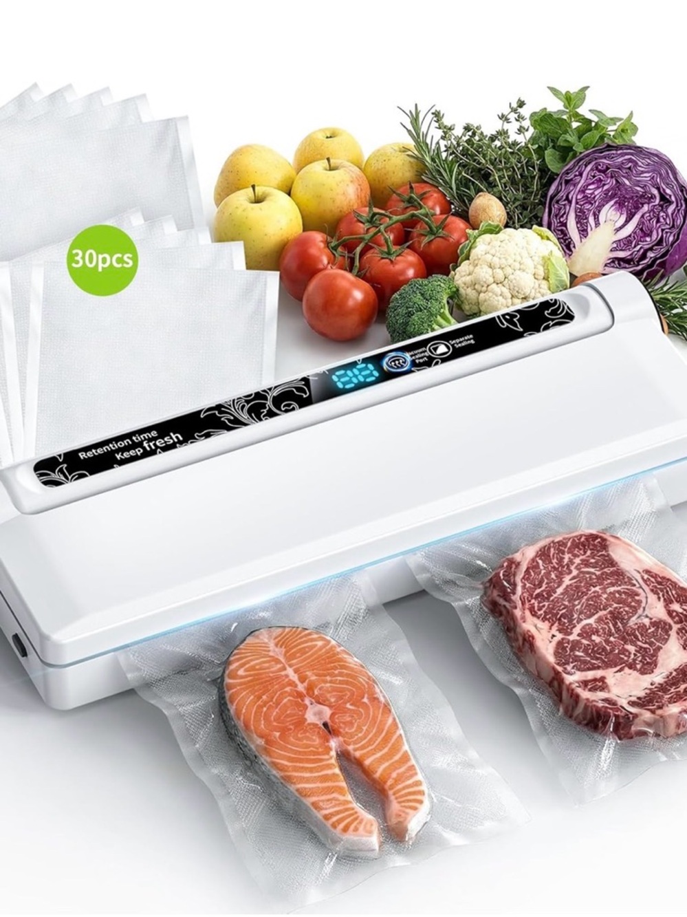 Electric Vacuum Sealer Machine - White